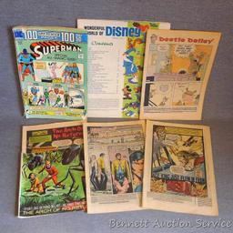 Superman Special All-magic Issue comic book, 1974 - loose cover. Other comics as pictured, missing