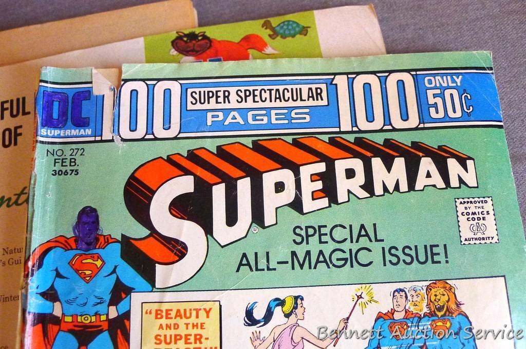 Superman Special All-magic Issue comic book, 1974 - loose cover. Other comics as pictured, missing