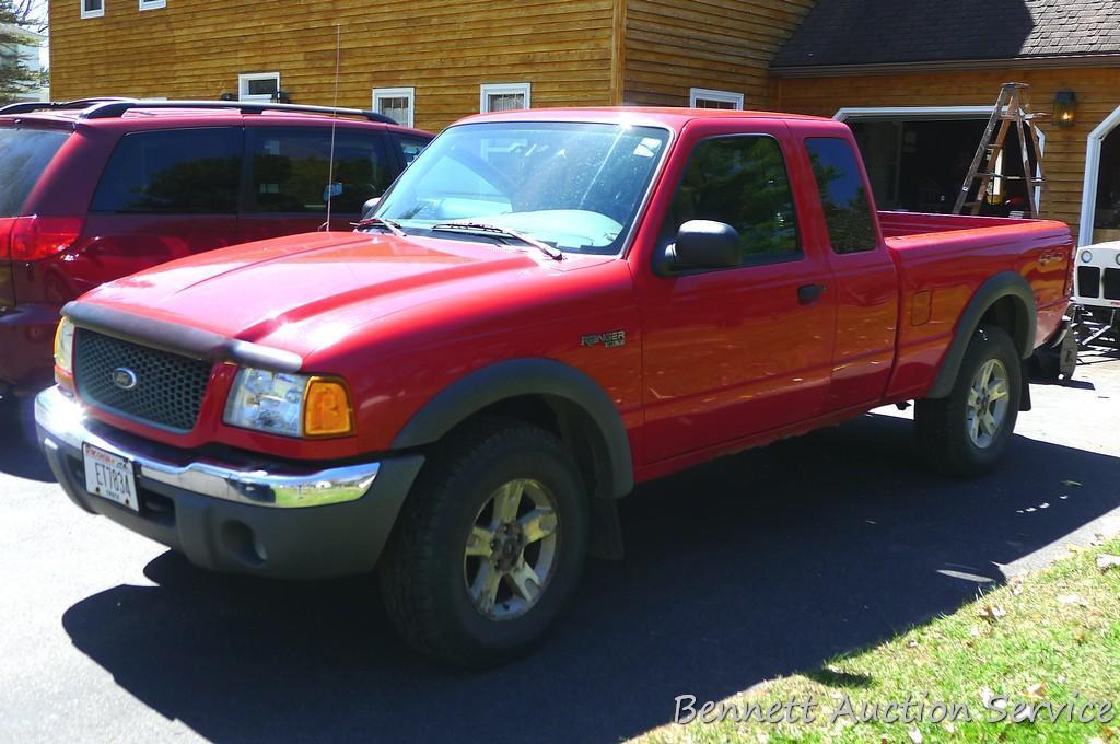 2002 Ford Ranger XLT truck with 103,XXX miles. ABS light is on. Seller says the brakes make some