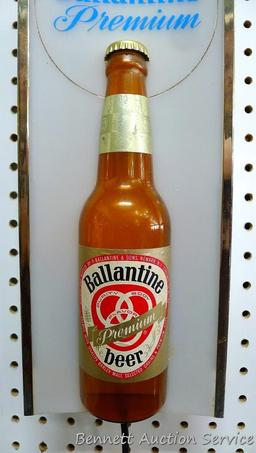 Interesting Ballantine beer lighted sign, 5-1/2" w x 2-1/2" d x 14" l. Light works.