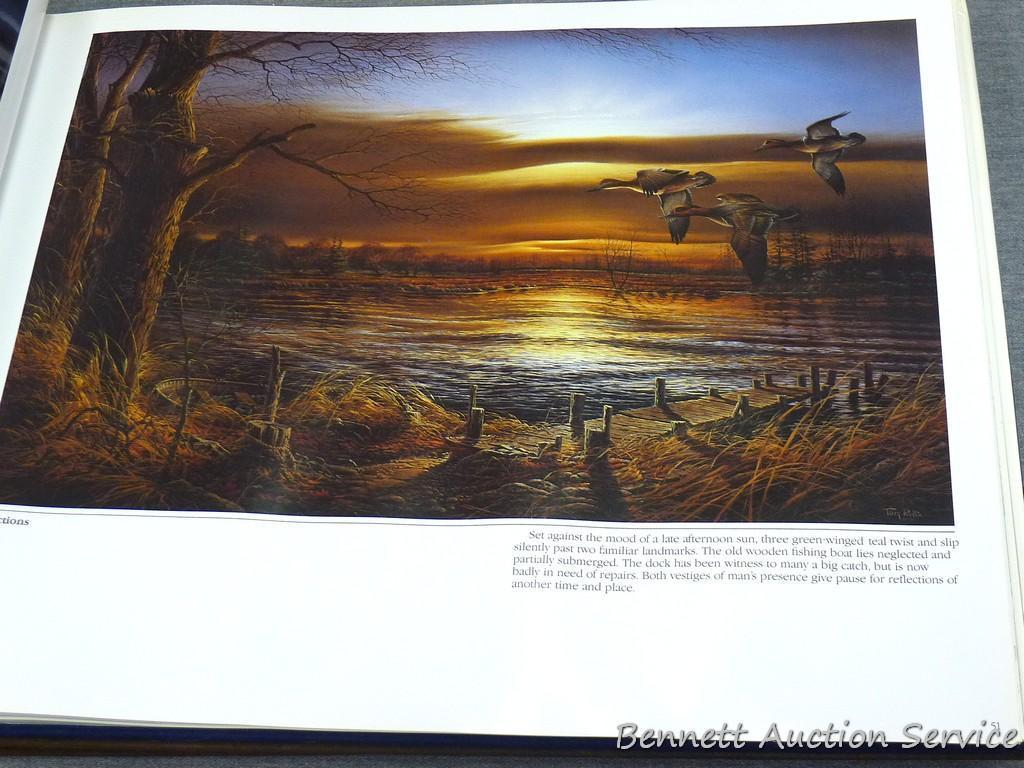 Two Terry Redlin books titled "Master of Memories" and "Opening Windows to the Wild". Copyrighted