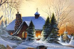 Nicely framed and matted Terry Redlin print is titled "Heading Home, Best Friends and Their Pets