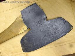 Left handed broad axe 36" long. Blade is 11-1/2".