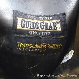 Guide Gear insulated men's winter boots are size 11". Boots have steel shanks and removable liners.