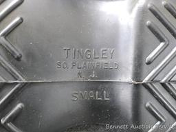 Tingley Weather-Tuff stretch rubber overshoes fit sizes 6-1/2 -8, appear new.