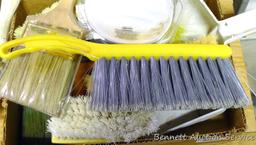 Scrub brushes; paint brushes; dust masks and more. Largest paint brush is 4" NIIP.