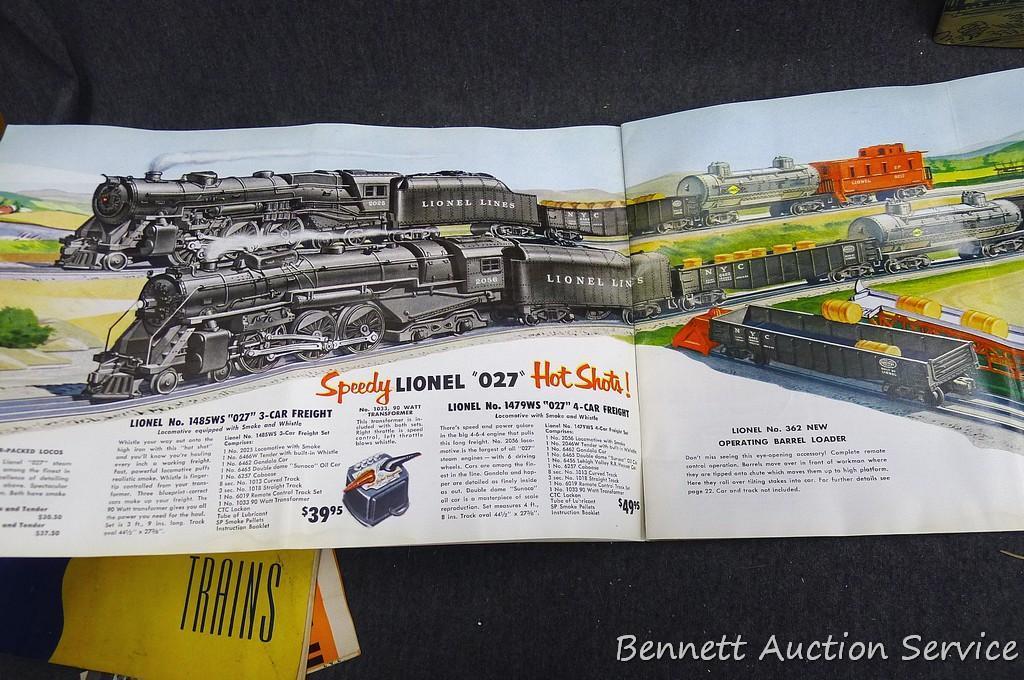 Lionel train instruction books for assembling and operating, copyrights of 1951 and 1952.