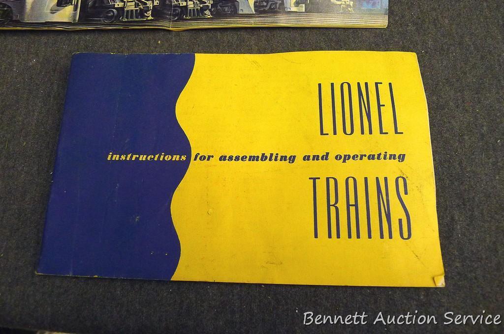 Lionel train instruction books for assembling and operating, copyrights of 1951 and 1952.