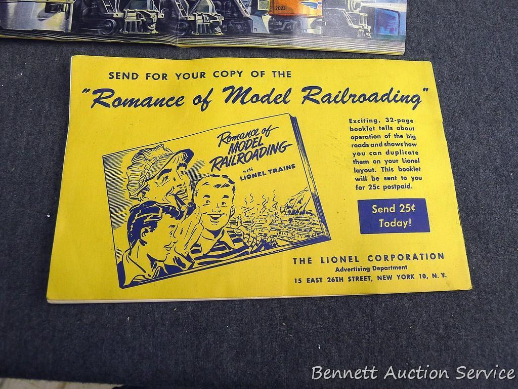 Lionel train instruction books for assembling and operating, copyrights of 1951 and 1952.