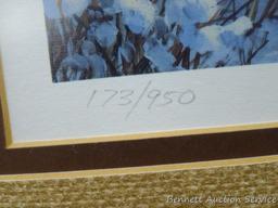 Nicely framed and matted 'Sheltering Pine - Ruffed Grouse' print by Persis Clayton Weirs numbered