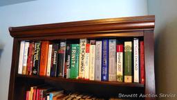 Wooden book cabinet with 2 lower drawers 16" x 36" x 78".