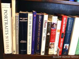 Collection of historical & political books incl. Diana, Portraits 9/11/01, The President is Missing,