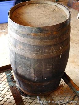 21" oak keg with wooden spigot.