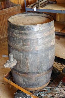 21" oak keg with wooden spigot.