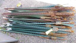 Large pile of T posts 81" long.