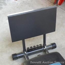 Weider Total Bodyworks 5000 incline bench comes with manual. Measures about 5' long and 28" at it's
