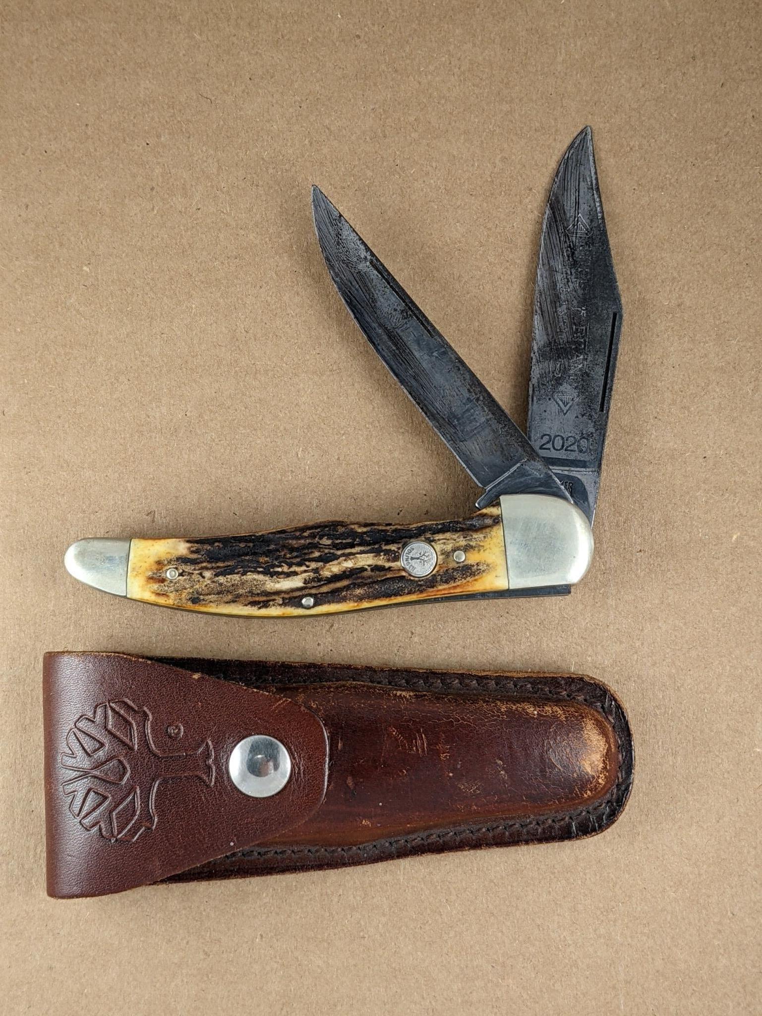 Tree Brand Classic folding knife by Boker of Solingen Germany is Model 2020. Measures about 9" long