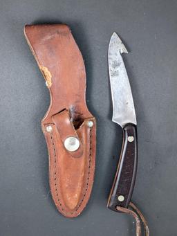 "Old Timer" Schrade U.S.A. sheath knife. Model NO. 158OT. Measures 7'' overall. Handle and blade are