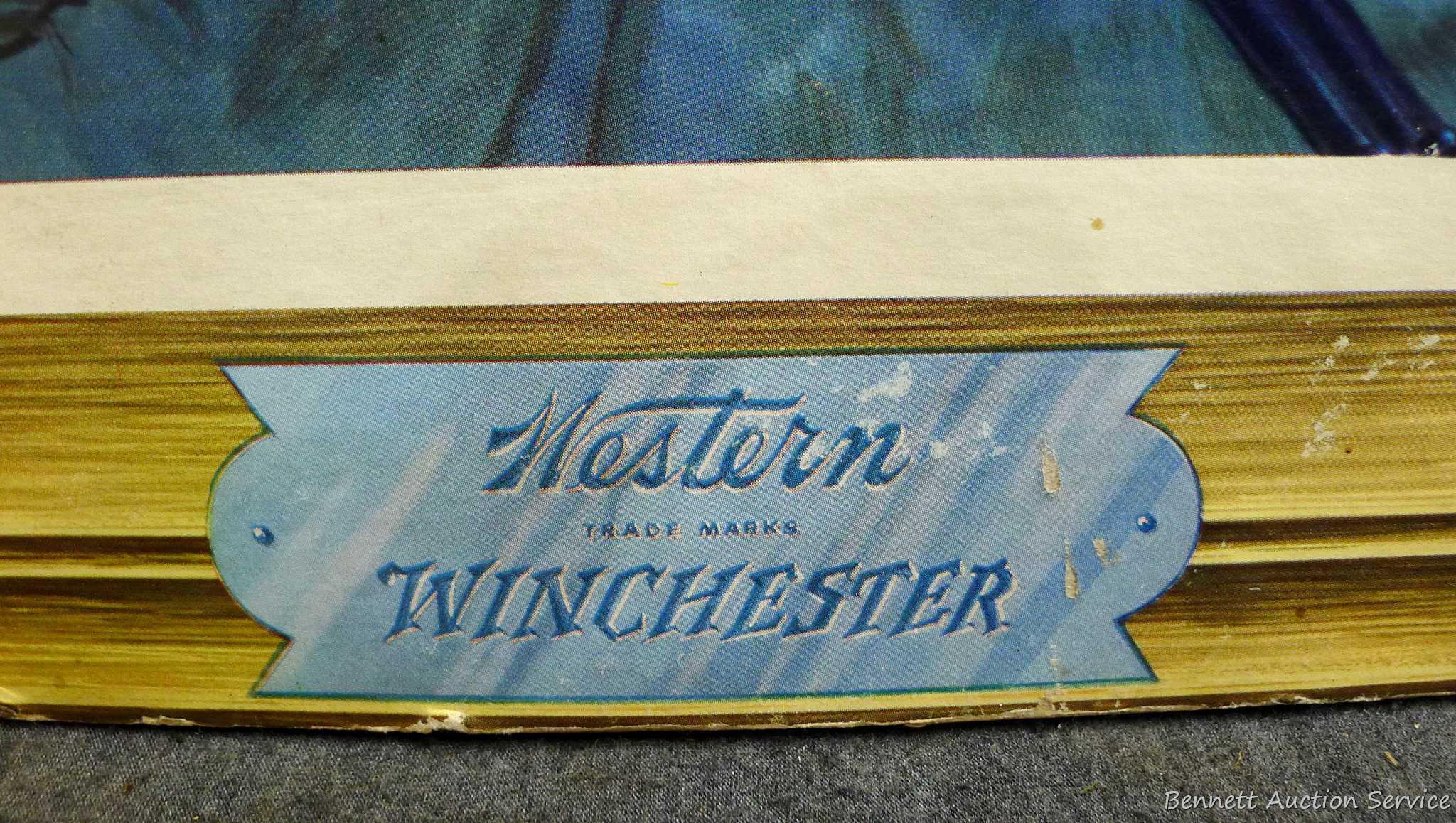 Vintage 1954 advertisement by James Dwyer for Winchester - Western trade marks; measures 27-1/2" x