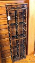 Handy storage rack for discs, DVDs, or tapes stands 4' x 14" x 7".