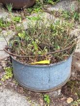 22" diameter galvanized planter - please bring help to load.