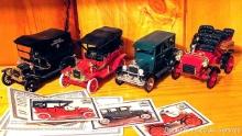 Located upstairs, bring help to remove. Four die cast collectible cars from the National Motor