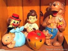 Located upstairs, bring help to remove. Themed coin banks including Big Boy, Cabbage Patch, three