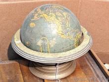 Located in basement, bring help to remove. 12" Terrestrial Globe by Cram's with retro holder.