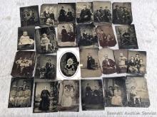 Antique tintypes or photos printed on metal. Each tintype is approx 2" x 3" This is a very cool