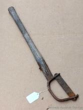 Swedish - made Sandvik clearing axe is 28" long overall and has a fairly tight head. Still retains