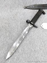 Swedish M1896 military rifle bayonet with scabbard is 13" overall.
