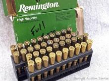 40 Rounds of Remington and other 7mm Mauser ammunition, Remington rounds have 140 grain PSP bullets.