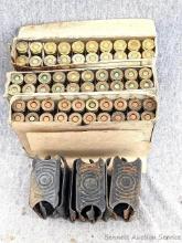 60 Rounds of .30-06 or 7.62x63 mm ammunition with FMJ bullets and the ones I checked had OJP 61, and