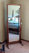 Wonderful large full length mirror is in overall good condition with some light marks in silvering.