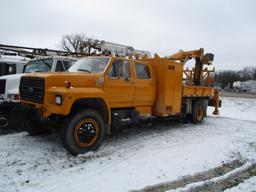 1991 FORD F800 S.A. BOOM TRUCK