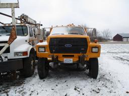 1991 FORD F800 S.A. BOOM TRUCK