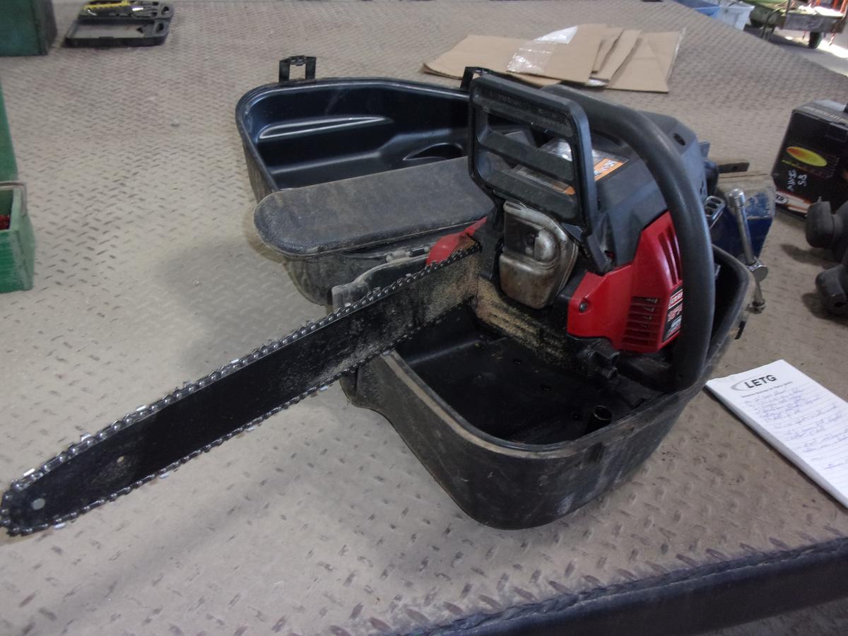 CRAFTSMAN 18" 42 CC CHAIN SAW w/case, runs