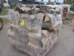 PALLET OF DRY SPLIT OAK, about 1/2 cord