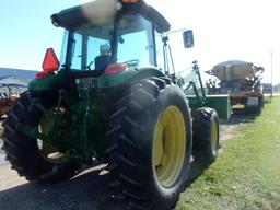 2010 J.D. 6115D MFWD TRACTOR, w/ 673 J.D. SELF LEVELING LOADER w/ 7' bucket,