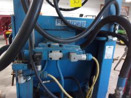 FLENDER TESTING MACHINE??, 110V. hyd. pump, 30 gal oil reserve, heat exchanger, 3 hyd. motors setup