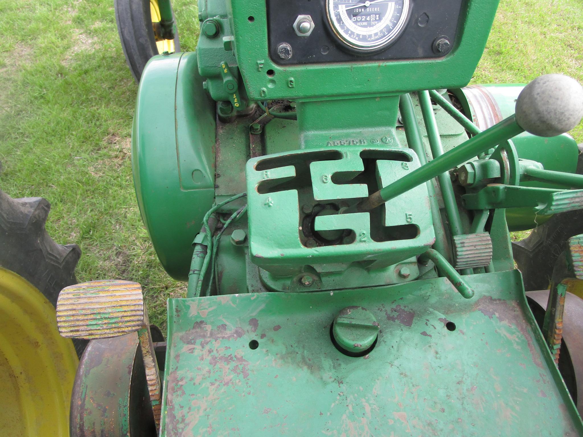 1959 JOHN DEERE 630 WIDE FRT., rock shaft, P.S., LPTO, hyd., gd. paint, all new fluids,