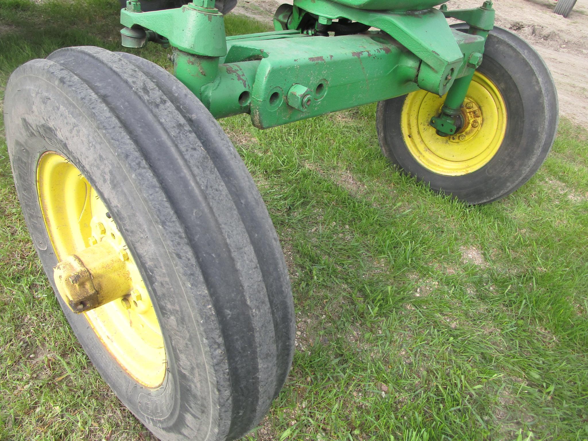 1959 JOHN DEERE 630 WIDE FRT., rock shaft, P.S., LPTO, hyd., gd. paint, all new fluids,