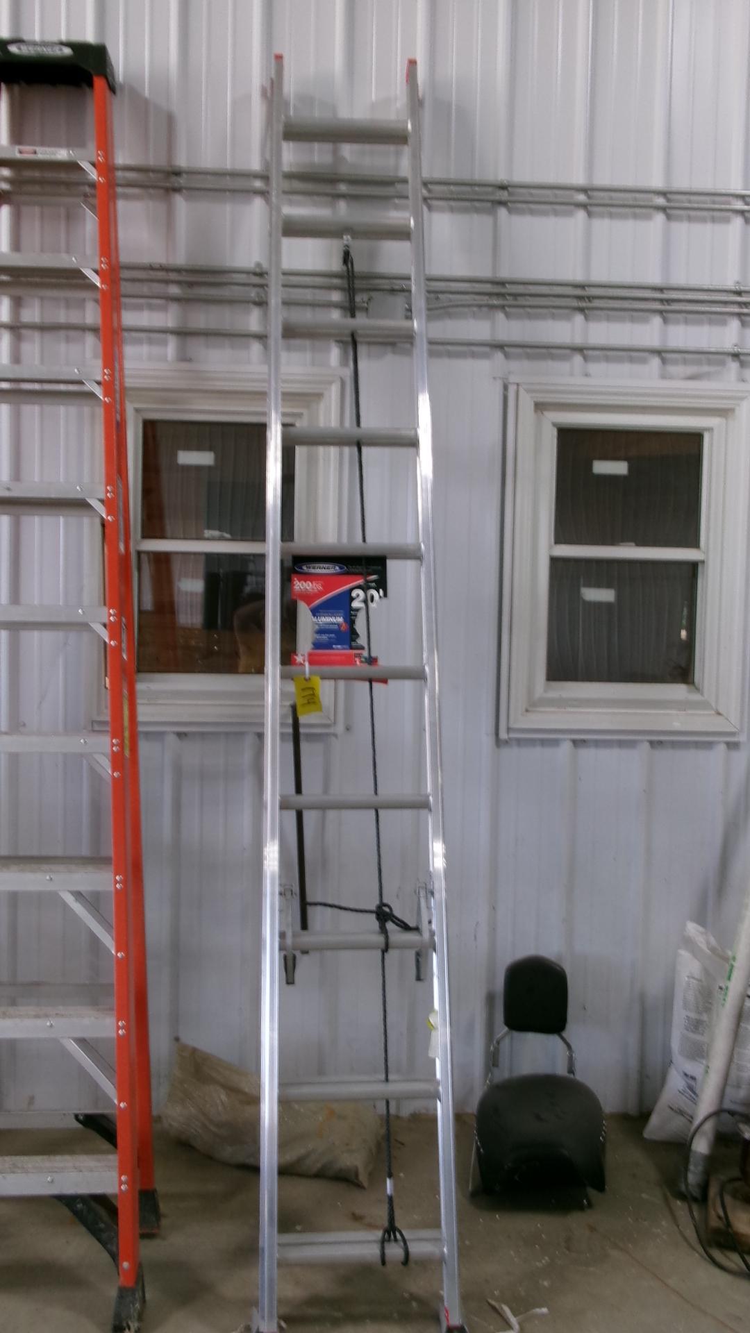 WERNER 20' 200# ALUMINUM EXT. LADDER