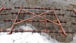 6' MELROE SPRING TOOTH HARROW w/ chain hitch