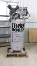 IRON HORSE VERTICAL AIR COMPRESSOR, 6.5 H.P., 60 gallon, 11 cfm, 230 volt