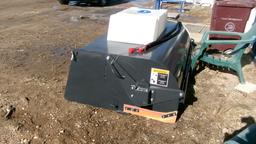 NEW SKID MOUNT  6' HYDRAULIC  ROTATING BOX BROOM w / DUST KIT, flat face couplers   taxable