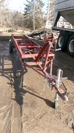 20' SHOP MADE SINGLE AXLE PONTOON BOAT TRAILER, no paper work