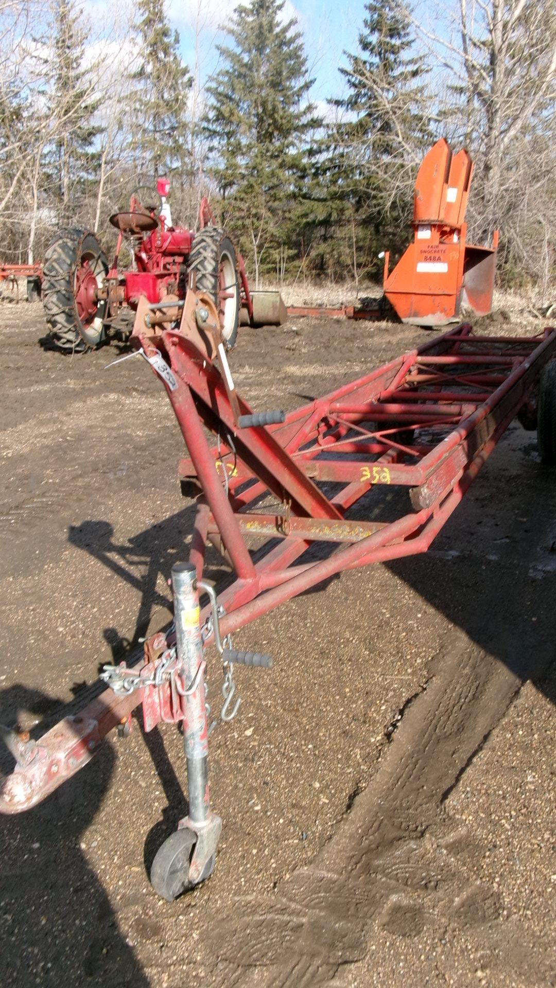 20' SHOP MADE SINGLE AXLE PONTOON BOAT TRAILER, no paper work