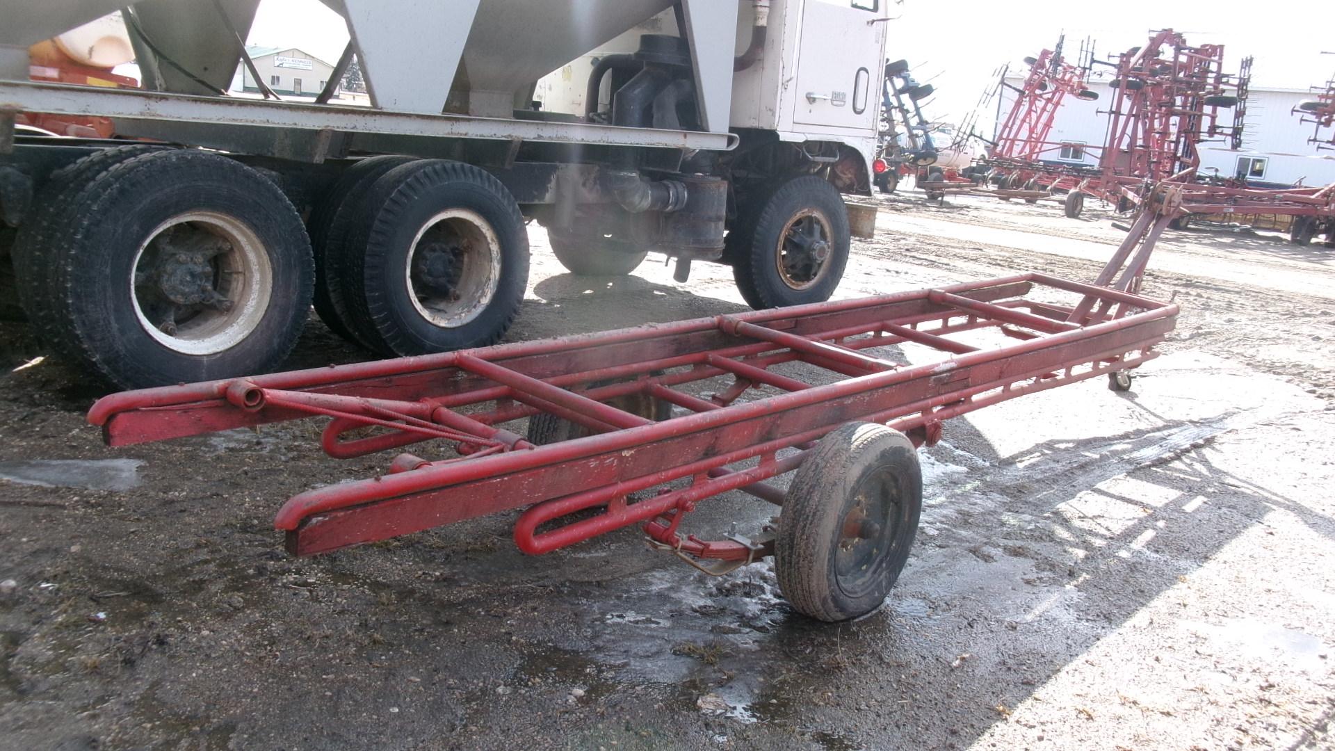 20' SHOP MADE SINGLE AXLE PONTOON BOAT TRAILER, no paper work