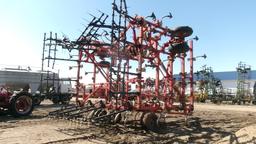 45' WILRICH 3400 FIELD CULTIVATOR w / 3 bar harrow, on edge shanks, double spring, guage wheels, +